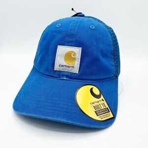 New CARHARTT Force Canvas Mesh Back Hat Azure Blue w/Front Patch Logo AH0268